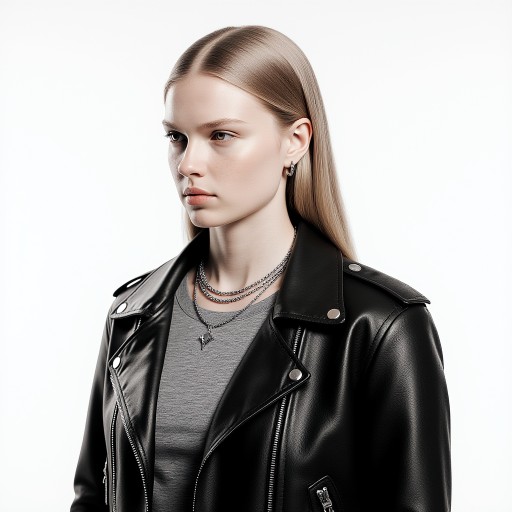 Anya的另一个侧面角度，光线勾勒出其皮肤质感