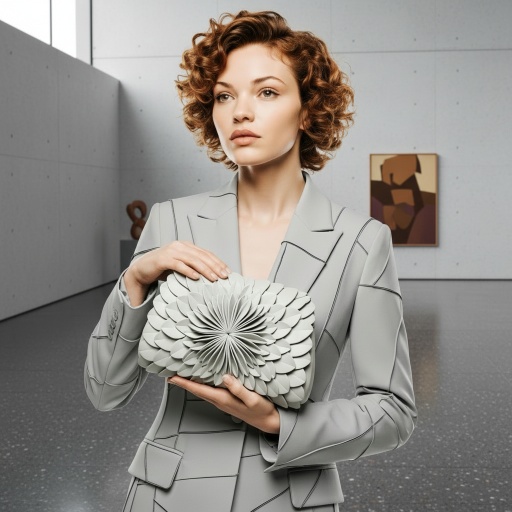 动态瞬间：Fia手持花瓣包，成为视觉的柔软焦点